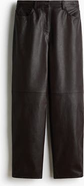 H&M Barrel-leg Coated Trousers