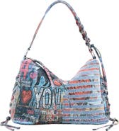Desigual Medium Mixed Bring Denim Shoulder Bag
