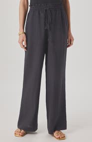 Splendid Stella Paperbag Linen Wide Leg Pants