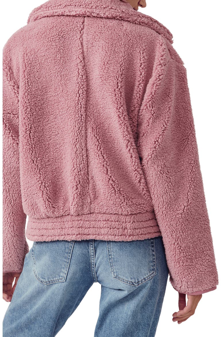 Joplin Faux Fur Teddy Jacket, Alternate, color, SMOKED PINK
