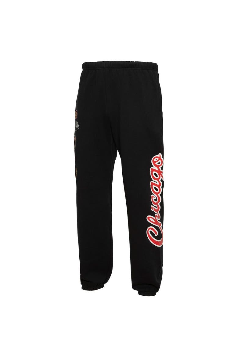 Men's Mitchell & Ness Black Chicago Bulls Champs City Fleece Jogger Pants, Alternate, color, Black