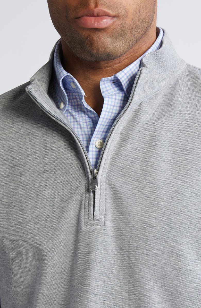 Peter Millar Crown Comfort Piqué Quarter Zip Pullover, Alternate, color, 