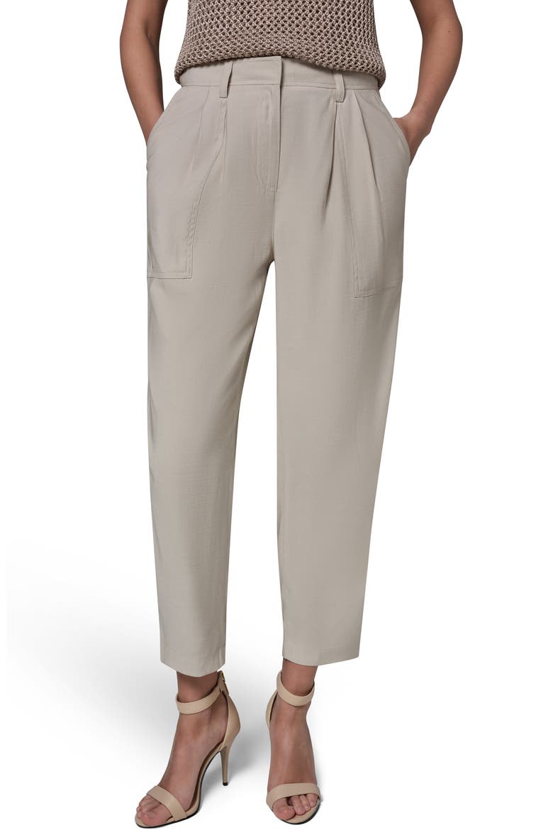 Pleated Crop Pants, Main, color, TUSCAN GREY