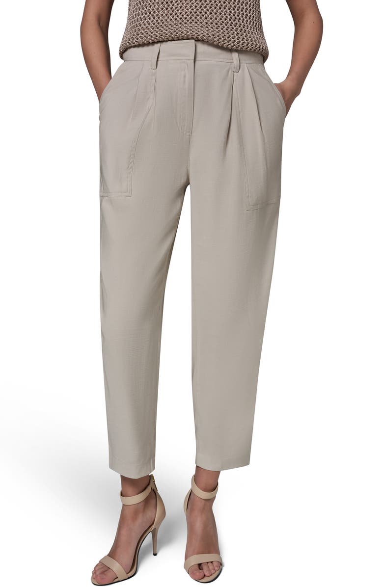 Donna Karan New York Pleated Crop Pants, Main, color, Tuscan Grey