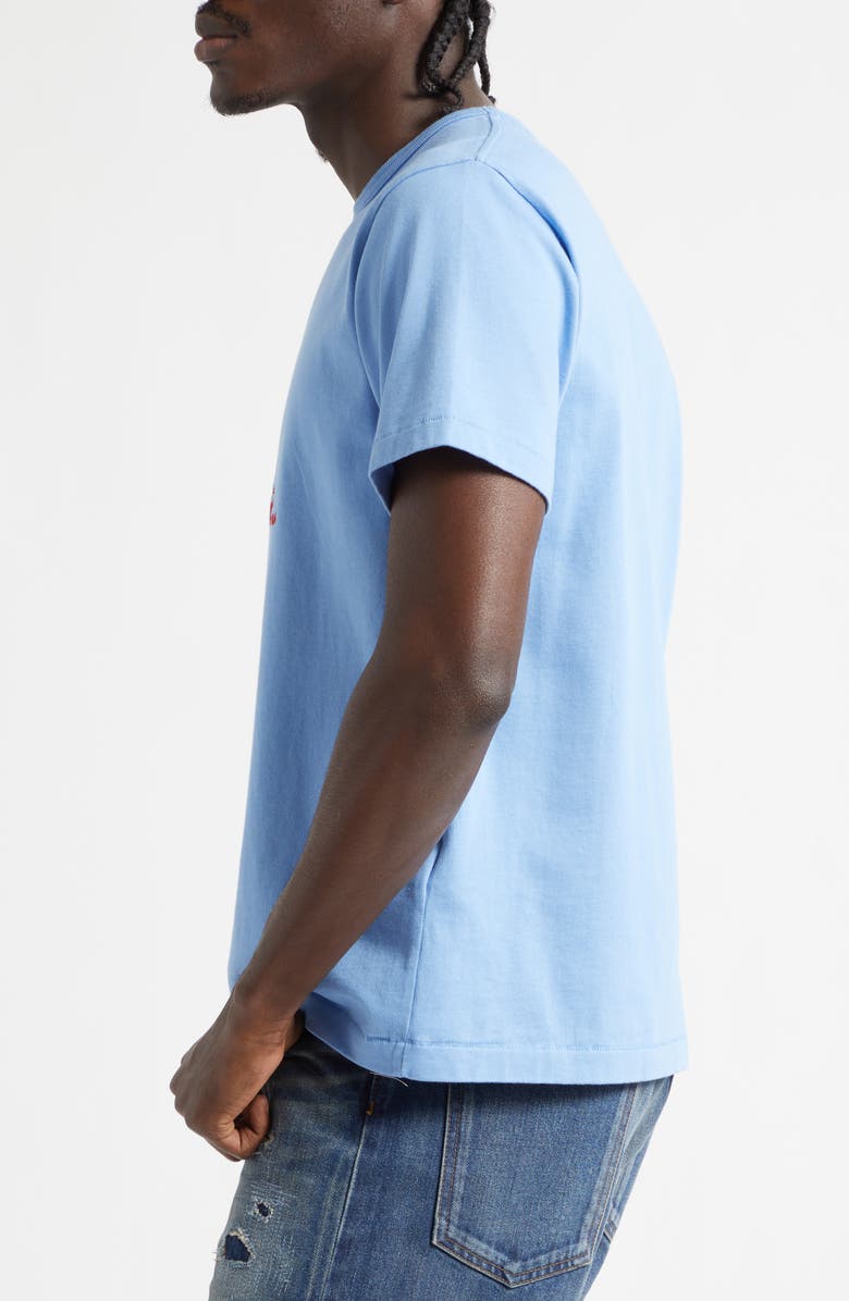 JW Anderson Among the Flowers Embroidered T-Shirt, Alternate, color, Pale Blue