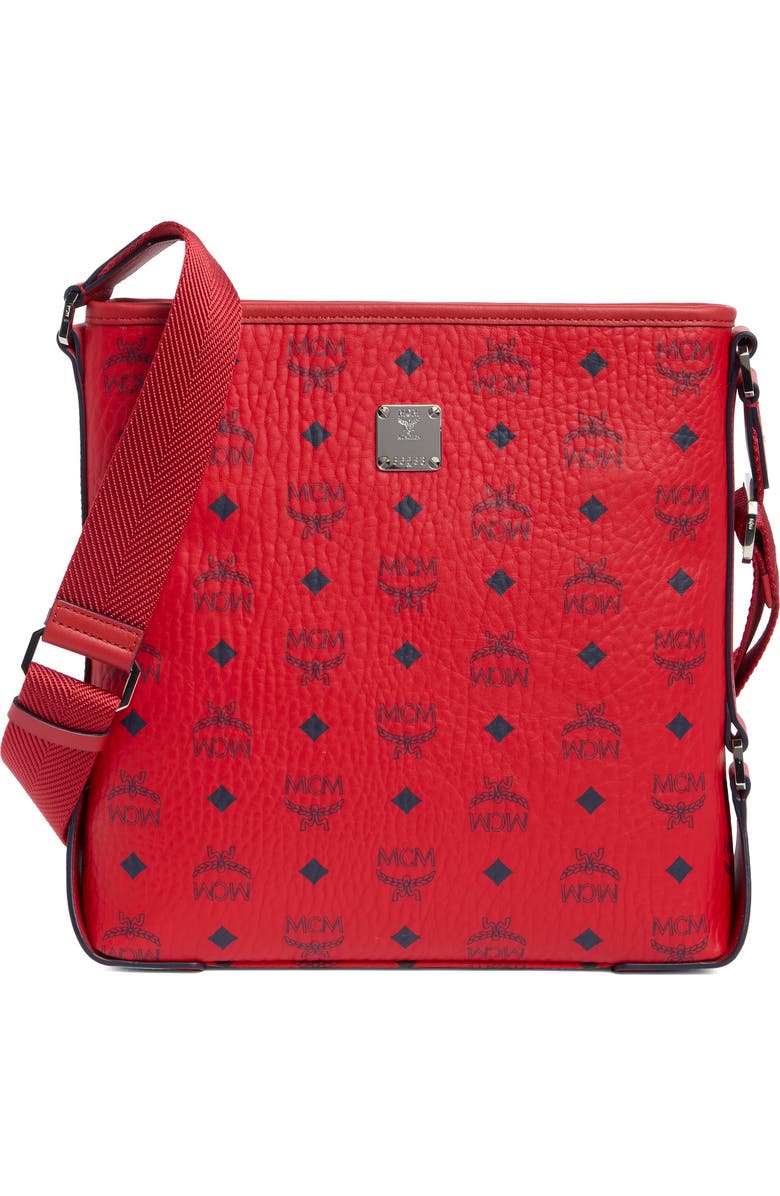 MCM Aren Logo Crossbody Bag, Main, color,