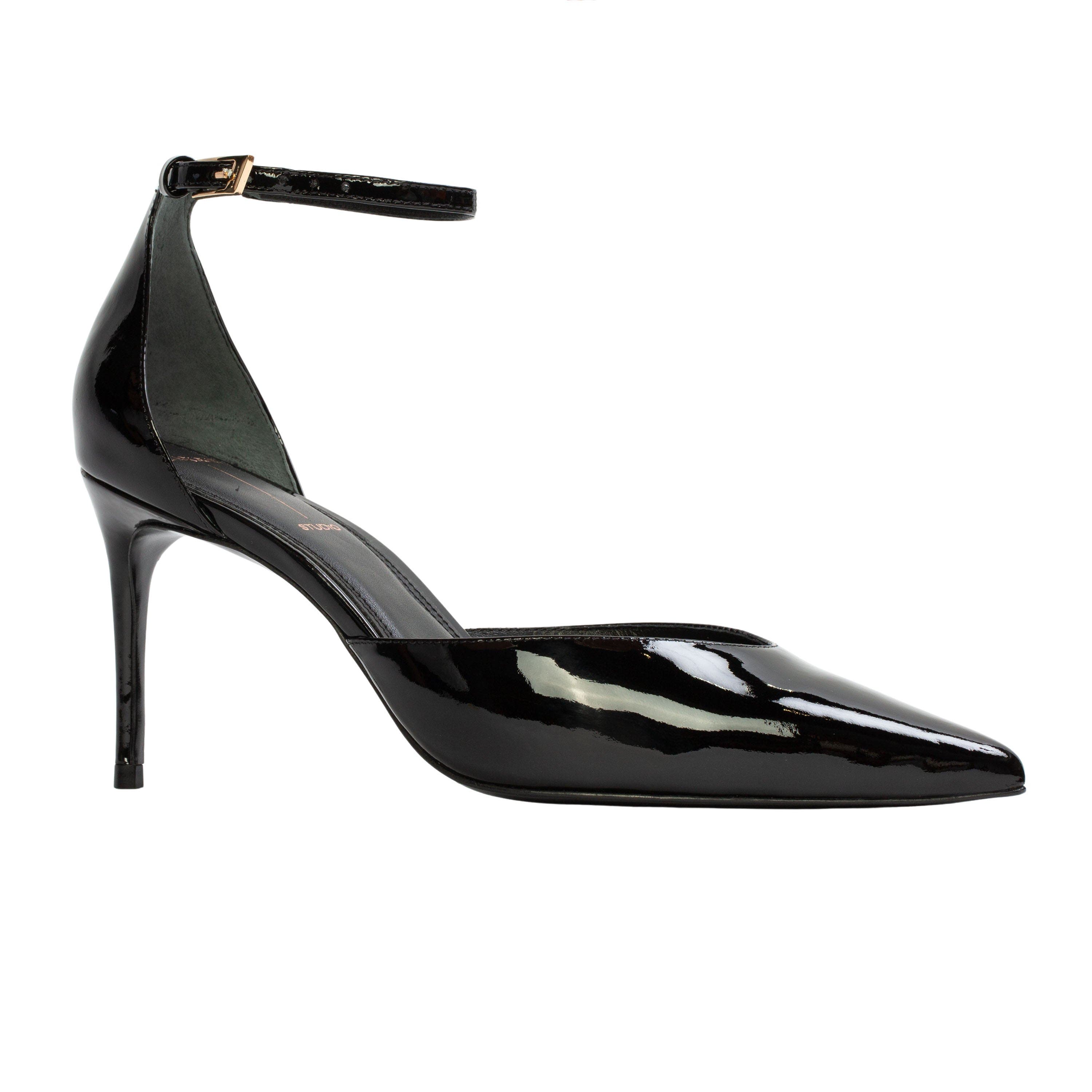 BLACK SUEDE STUDIO Darcie 80 Patent Pump, Alternate, color, Black Patent