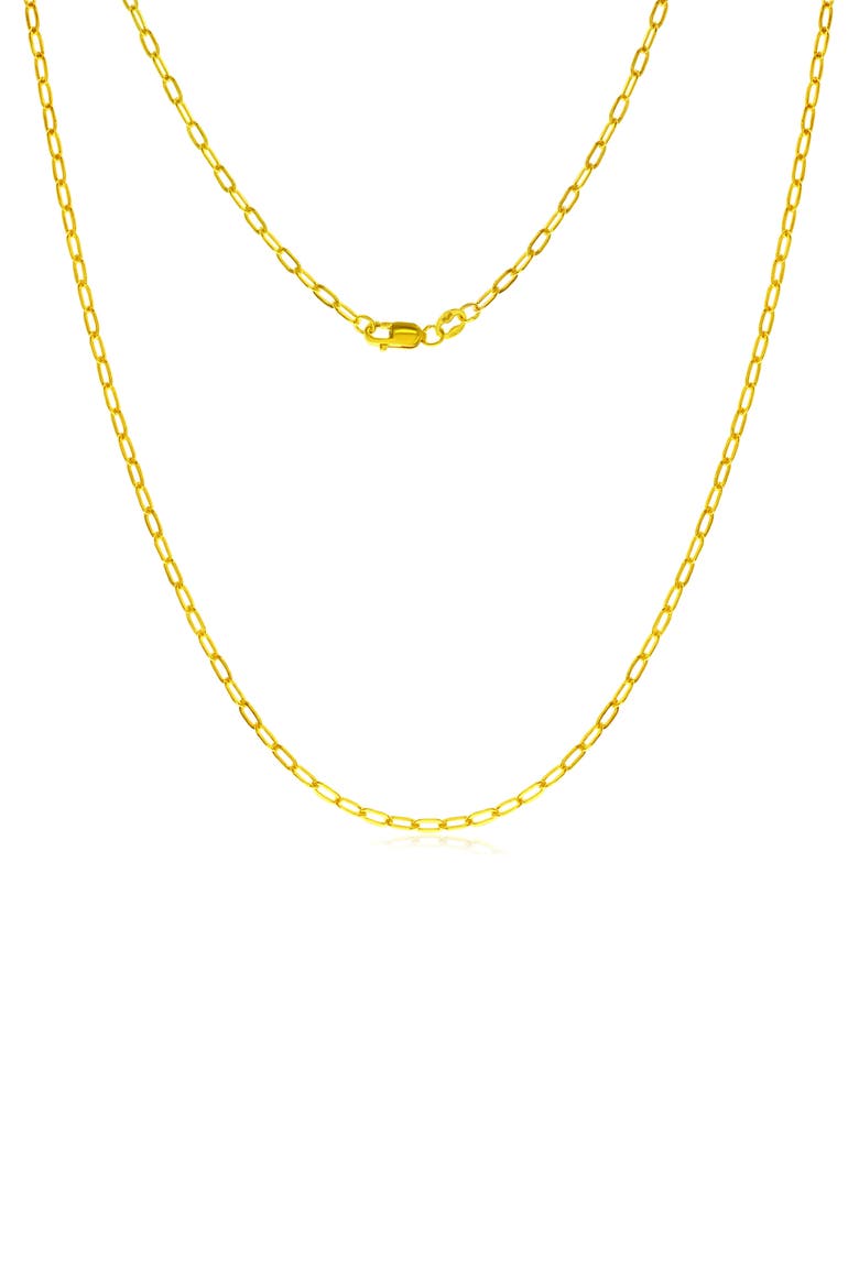14k Gold Filled Flat Cable Chain Necklace, Main, color, GOLD
