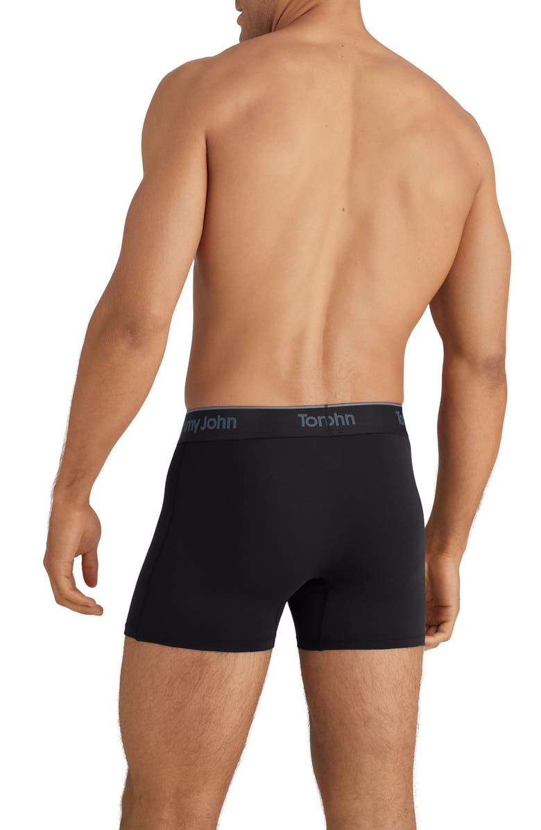 Tommy John Assorted 3-Pack Second Skin 4-Inch Stretch Modal Boxer Briefs, Alternate, color, Black
