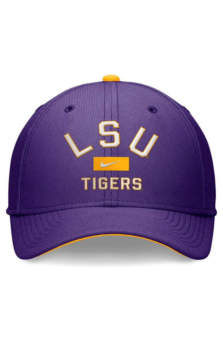 Nike Men's Nike Purple LSU Tigers Primetime Rise Swoosh Flex Hat, Alternate, color, Purple
