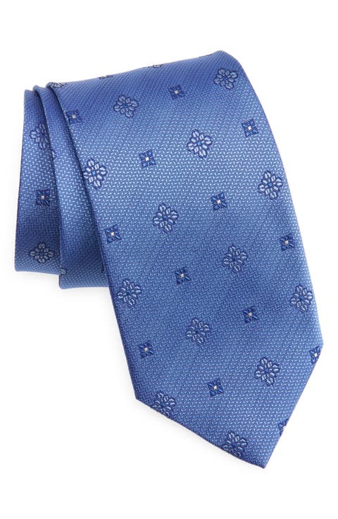 Geometric Medallion Silk Tie