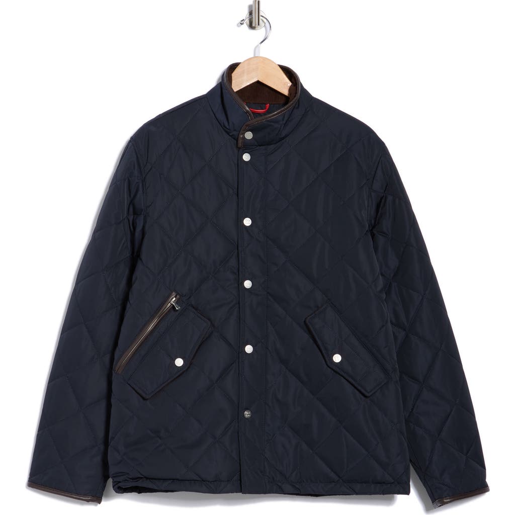 Robert Graham Water Repellent Quilted Jacket In Blue