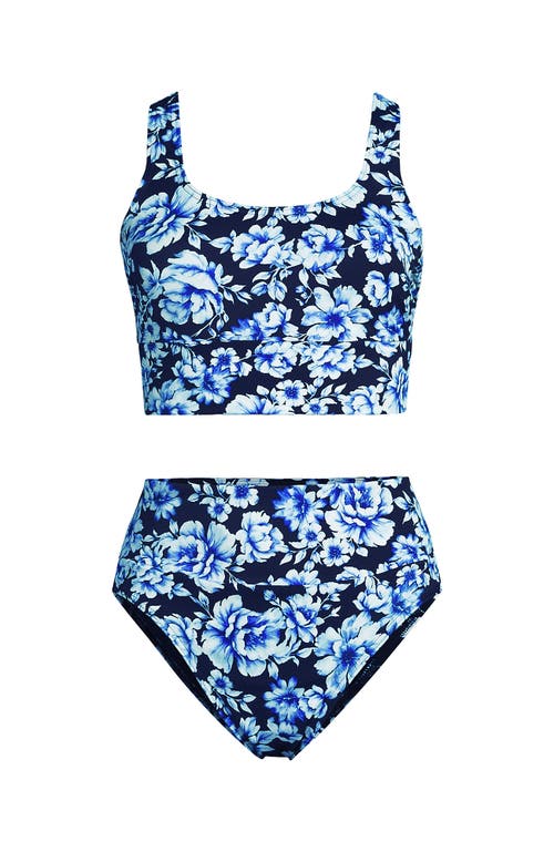 Shop Lands' End Tugless Tankini Top And High Waisted Bottom Swimsuit Set