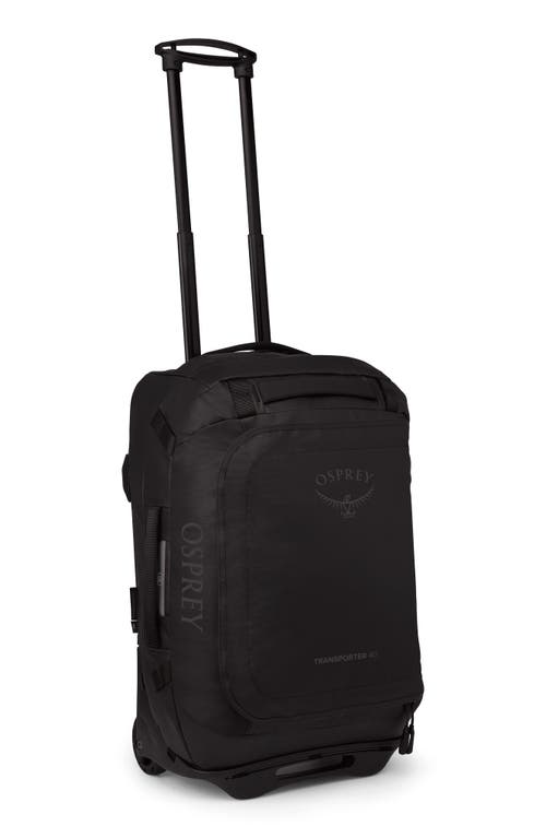 Osprey Transporter 40-liter Duffle Wheeled Carry-on Luggage In Raven Black/black