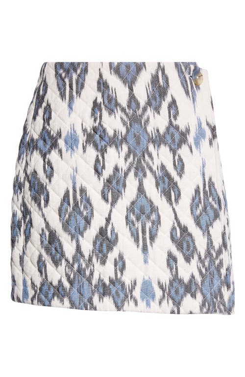 Ulla Johnson Zina Quilted Wrap Miniskirt In Celeste