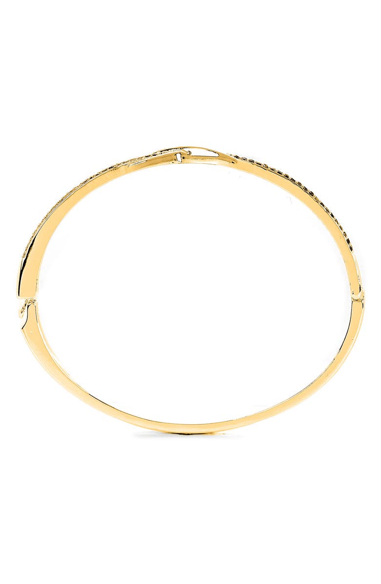 Danecraft Pavé Cubic Zirconia Infinity Hinge Bangle, Alternate, color, Metallic Gold