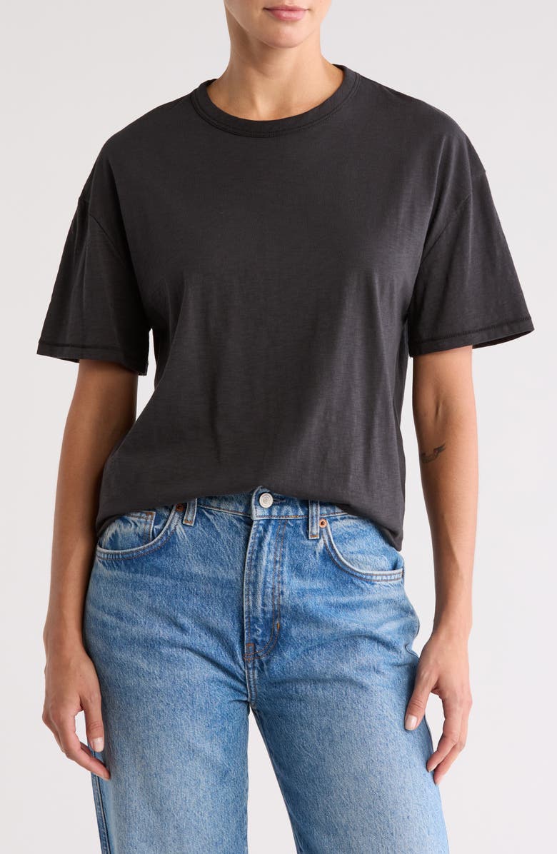 rag & bone Slub Boyfriend Fit Crew Tee, Main, color,