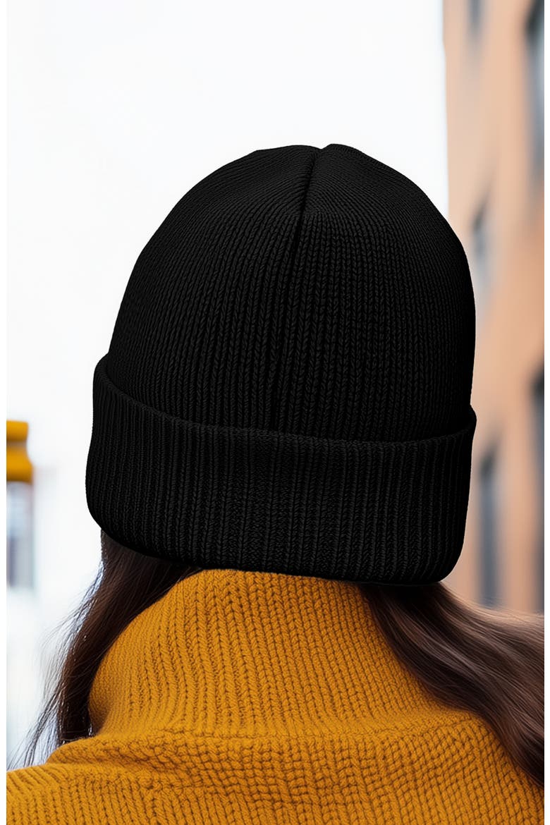 Butterfly Beanie, Alternate, color, Black