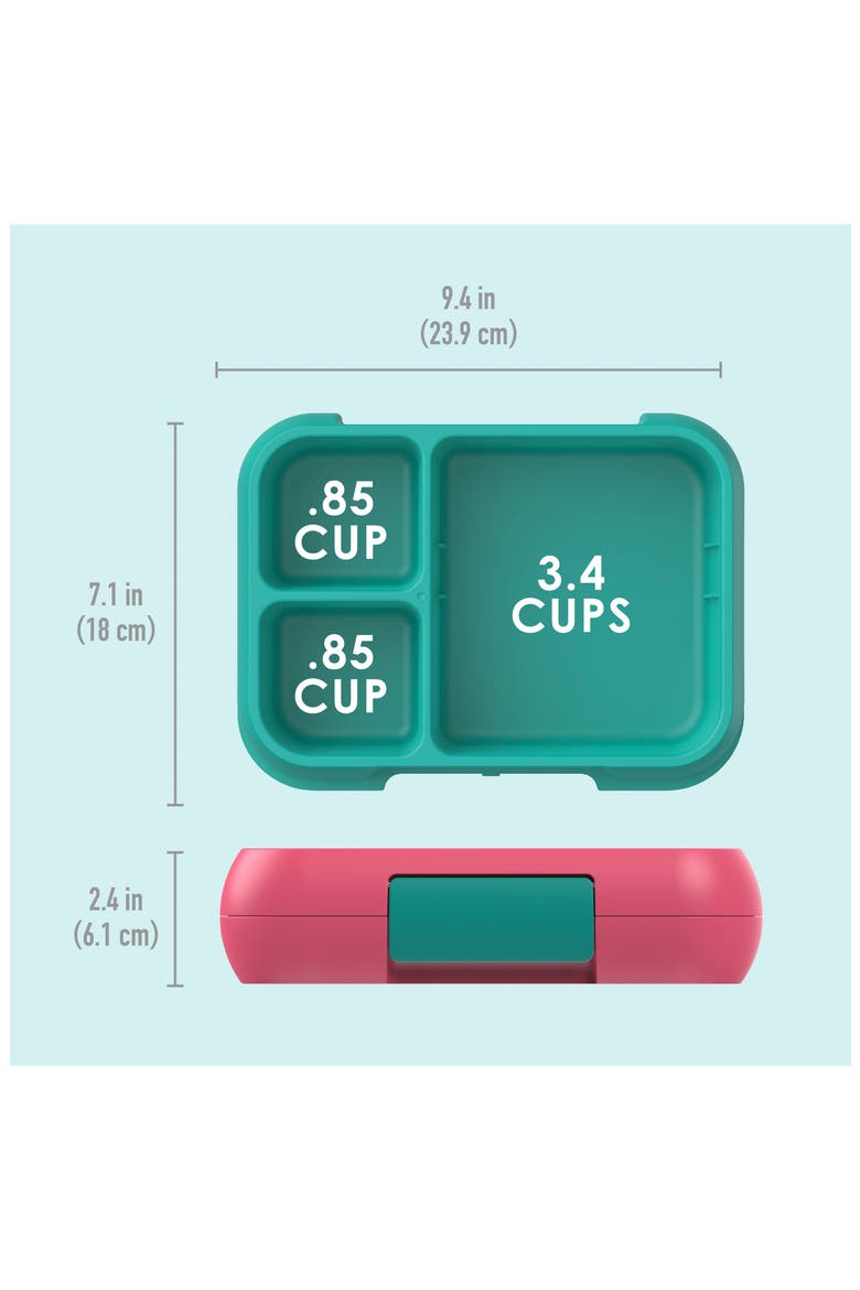 Pop Lunch Box - Coral/Teal, Alternate, color, CORAL TEAL