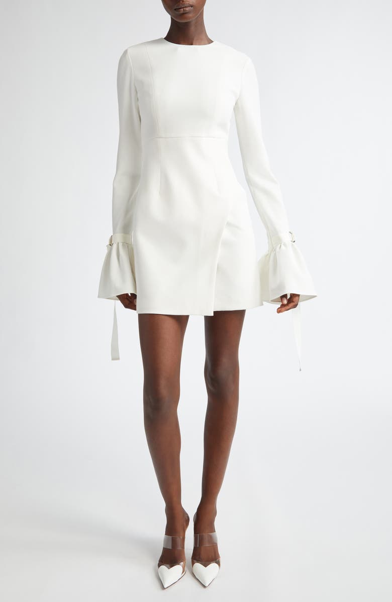 ISRAELLA KOBLA Zola Back Cutout Long Sleeve Minidress, Main, color, White