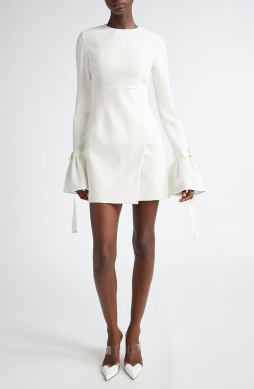 ISRAELLA KOBLA Zola Back Cutout Long Sleeve Minidress in White 