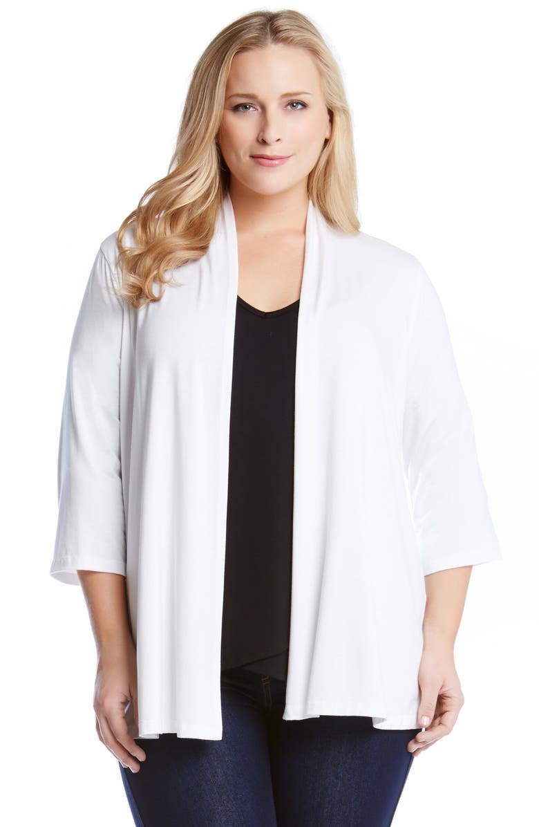 Karen Kane Molly Open Front Jersey Cardigan, Alternate, color,