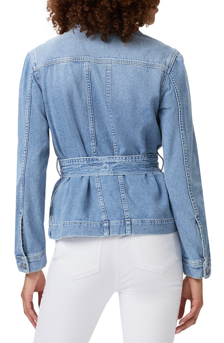 PAIGE Kimber Tie Waist Denim Shacket, Alternate, color, 