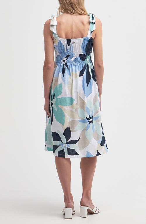 Barbour Nadia Floral Midi Dress In Blue Multi