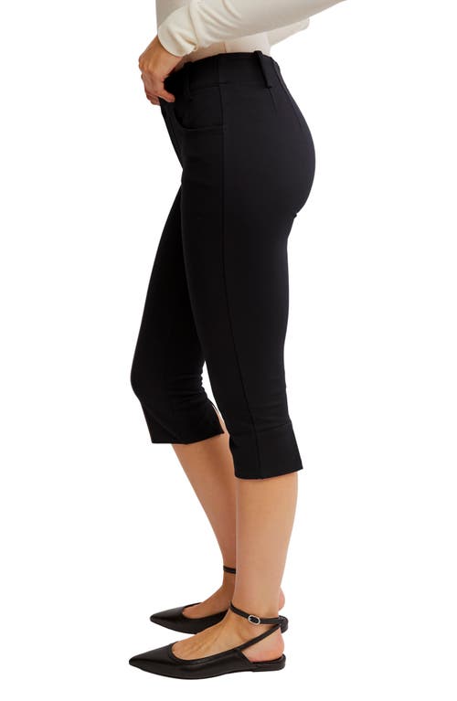 Shop Free People Bette Super Slim Capri Pants In Black
