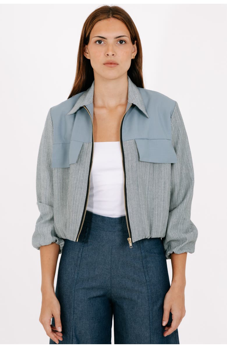 Valentina Gordon Stillwater Bomber Jacket, Alternate, color, Denim