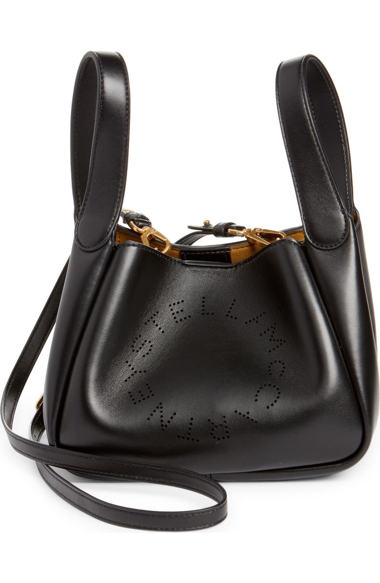 Stella McCartney Logo Faux Leather Top Handle Bag, Main, color,
