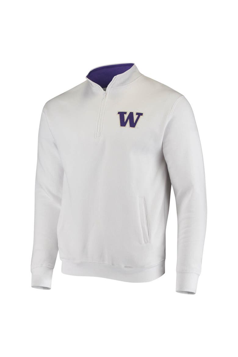 Men's Colosseum White Washington Huskies Tortugas Logo Quarter-Zip Jacket, Alternate, color, White
