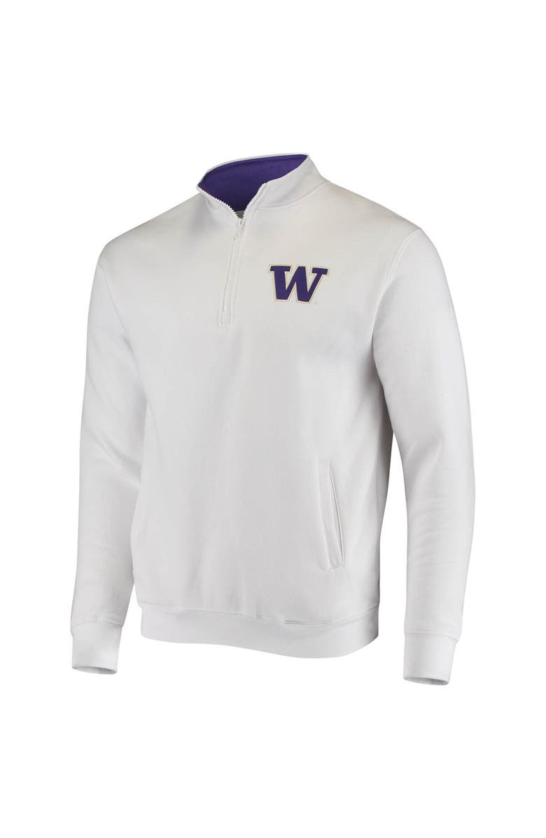 COLOSSEUM Men's Colosseum White Washington Huskies Tortugas Logo Quarter-Zip Jacket, Alternate, color, White