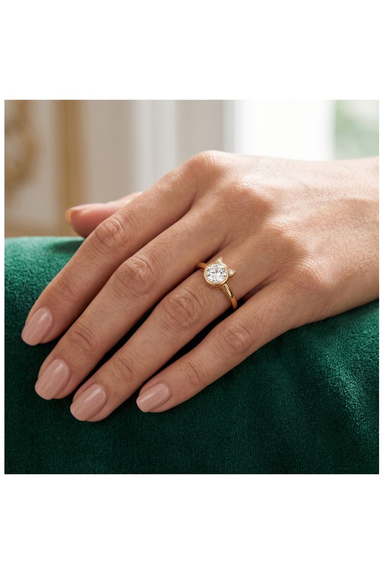 Cubic Zirconia Kitty Cat Ring, Alternate, color, GOLD