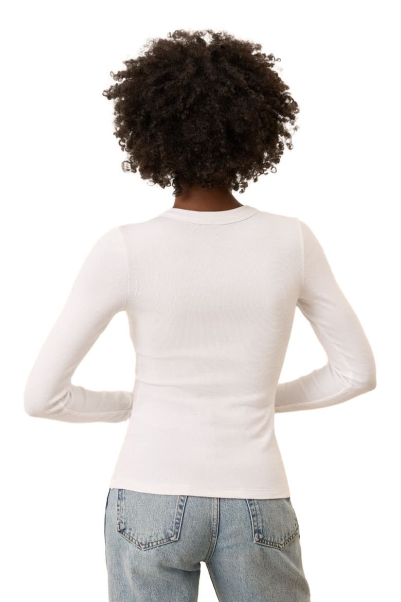 Perfect Rib Long Sleeve Tee, Alternate, color, White