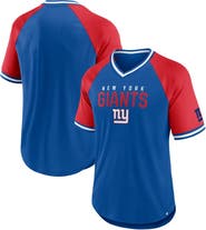 FANATICS Men's Fanatics Royal/Red New York Giants Hashmark Raglan T-Shirt