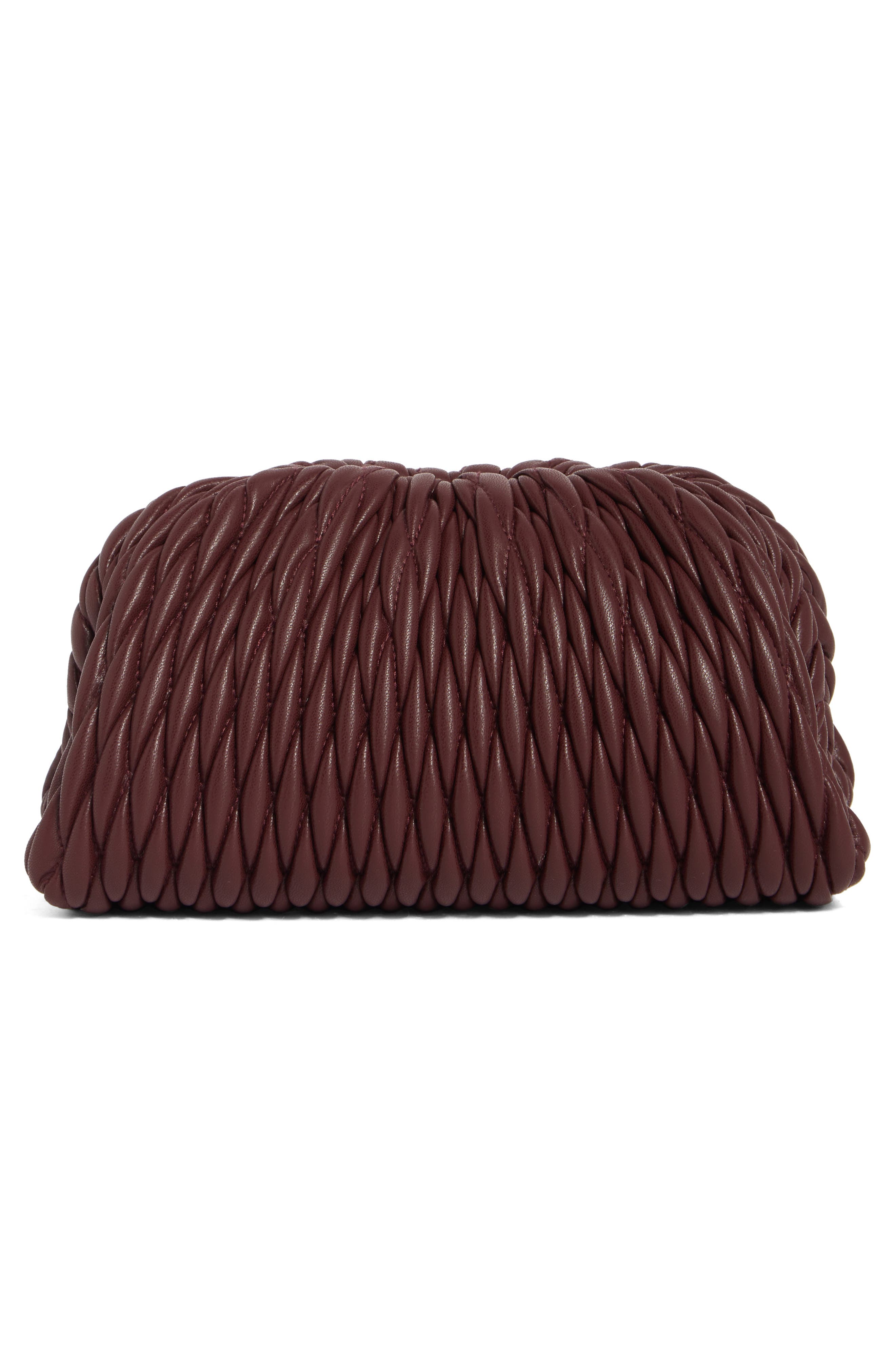 Enzo Faux Leather Clutch, Alternate, color, DEEP PLUM