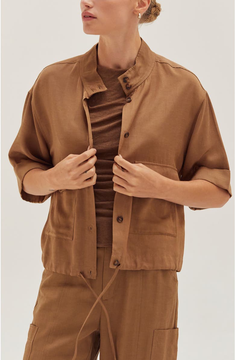 CRESCENT Lightweight Utility Jacket, Alternate, color, Brown