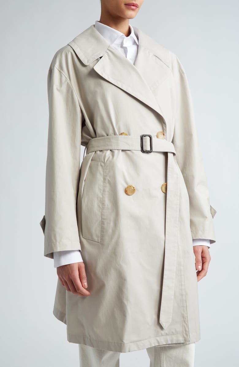Max Mara Belted Double Breasted Trench Coat, Alternate, color,