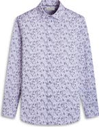 Bugatchi James OoohCotton® Leaf Print Button-Up Shirt