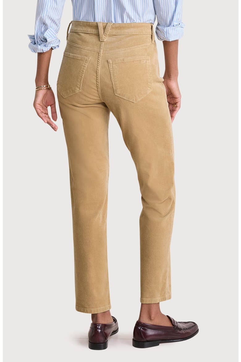 Corduroy Ankle Straight Leg Pants, Alternate, color, SAND