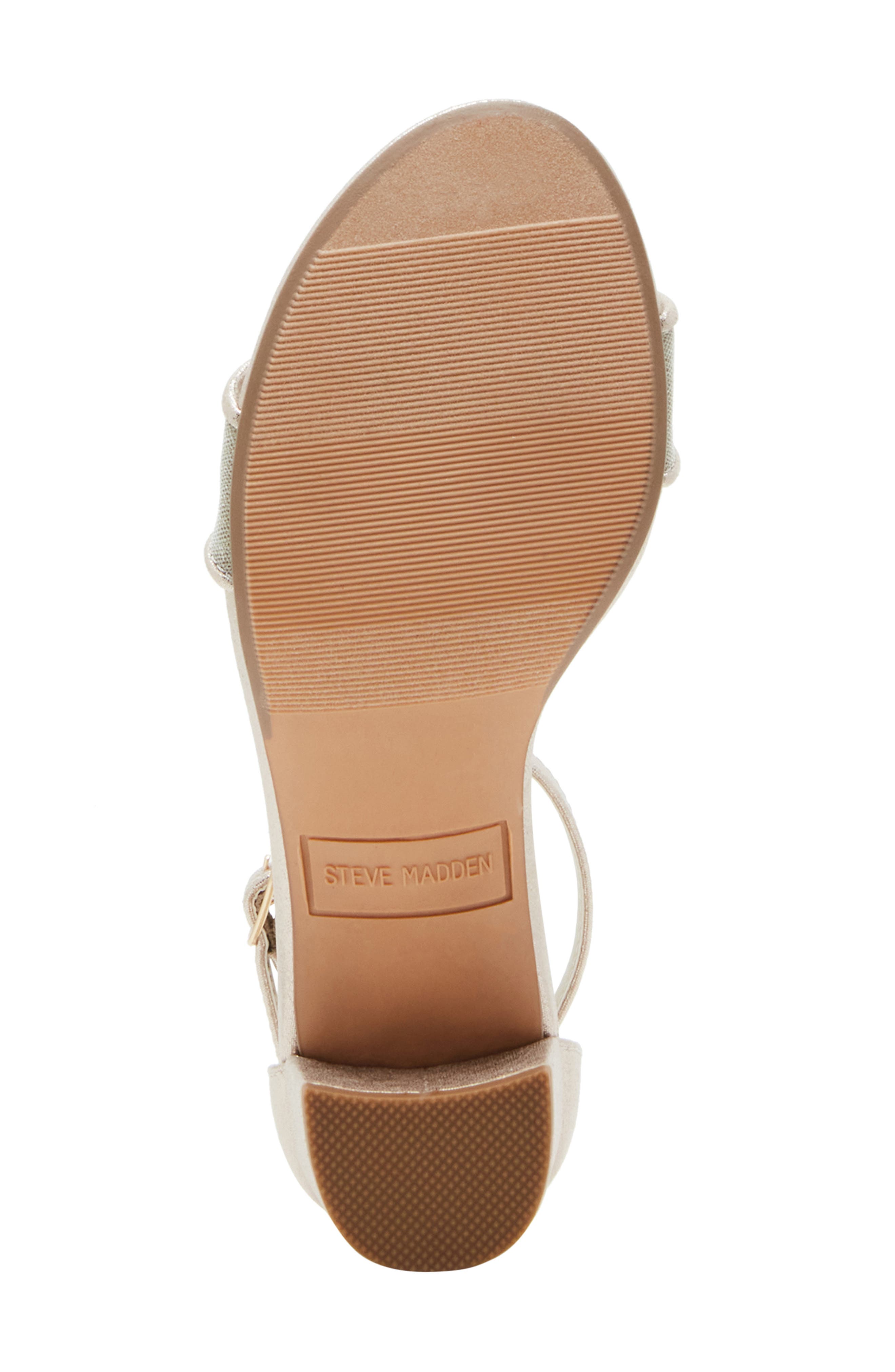 Steve Madden JCarrson Ankle Strap Sandal, Alternate, color, Gold Mesh