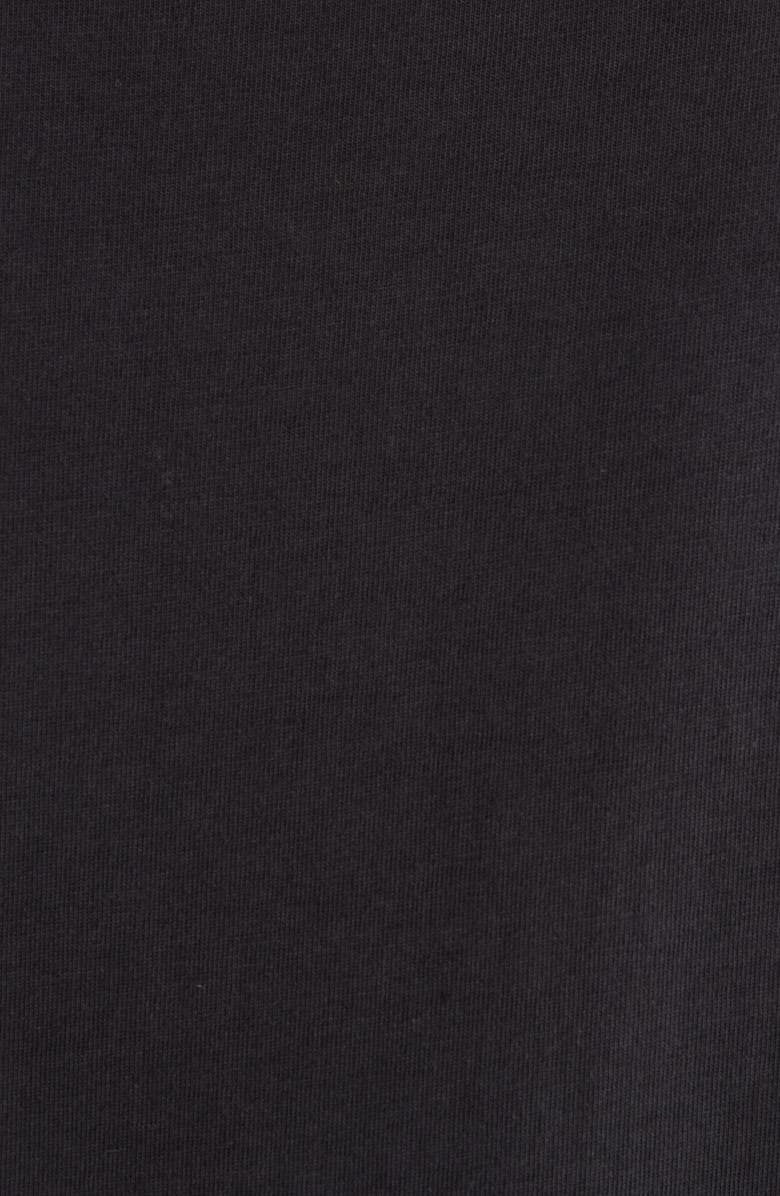 Balenciaga Tape Type Logo Pleated T-Shirt Dress, Alternate, color, 1000 Black