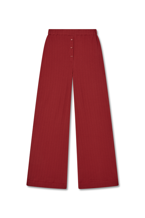 Vir Vita Pointelle Lounge Pant In Red