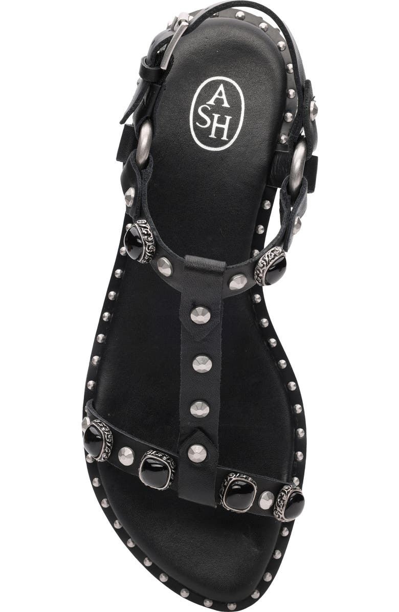 Ash Pebble Stud Embellished Ankle Strap Sandal, Alternate, color,