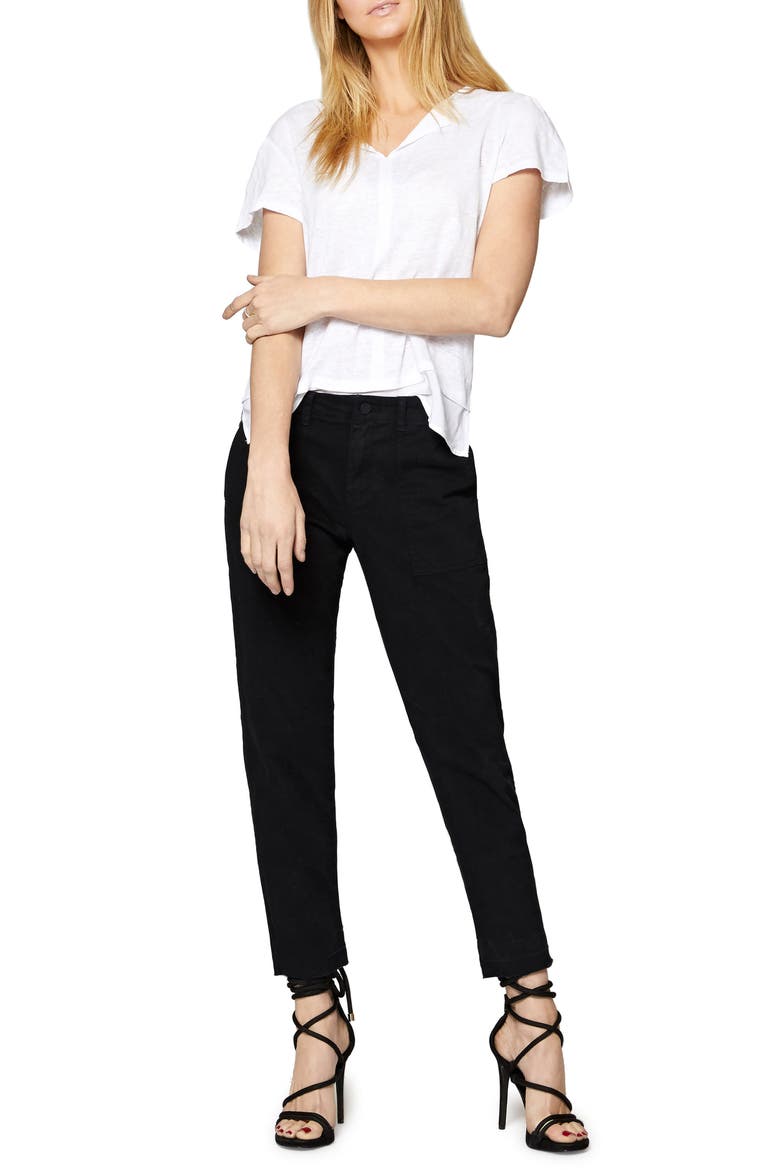 Peace Release Hem Cargo Pants, Alternate, color, BLACK