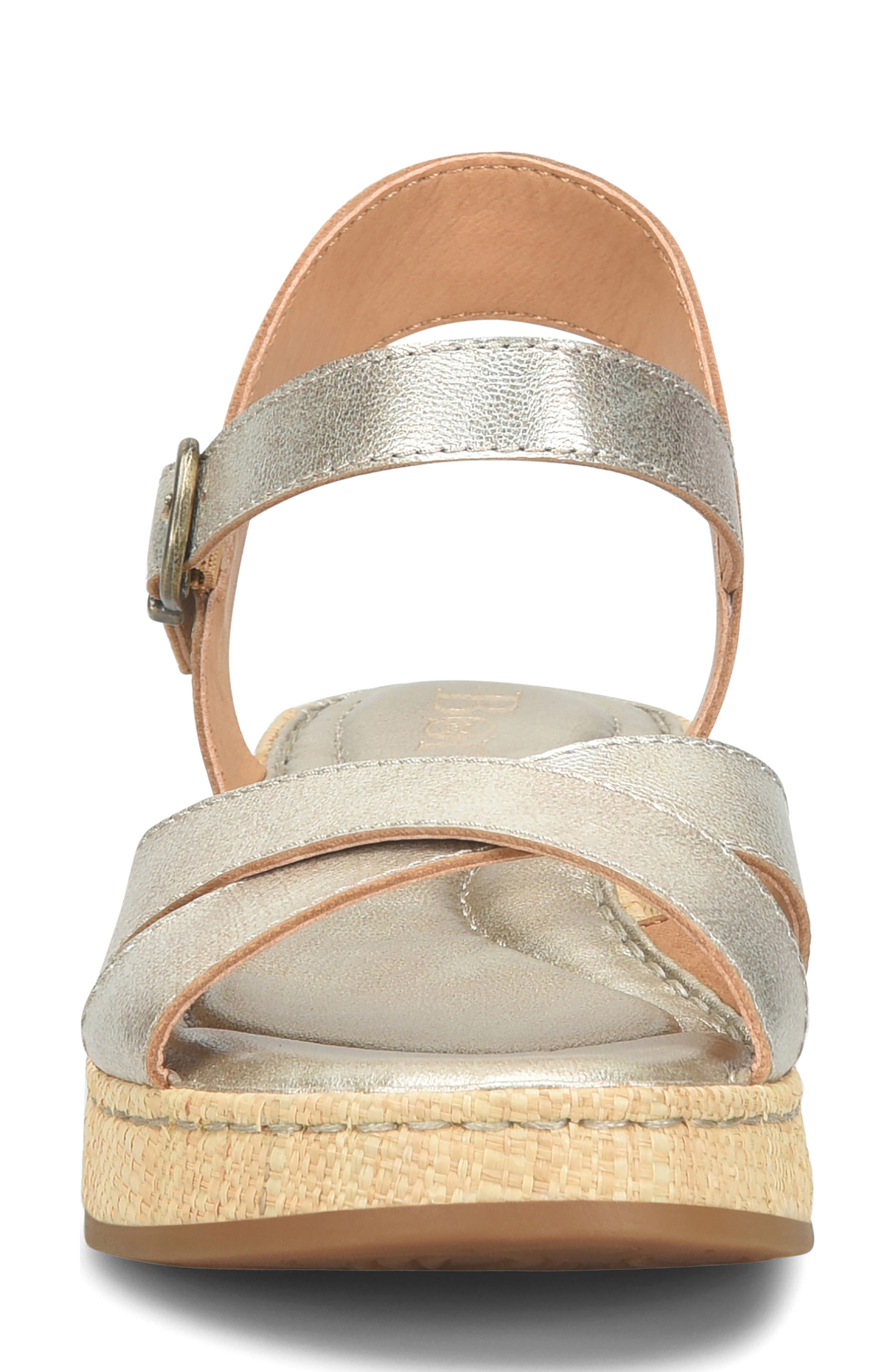 Børn Cannes Platform Sandal, Alternate, color, Light Gold Metallic