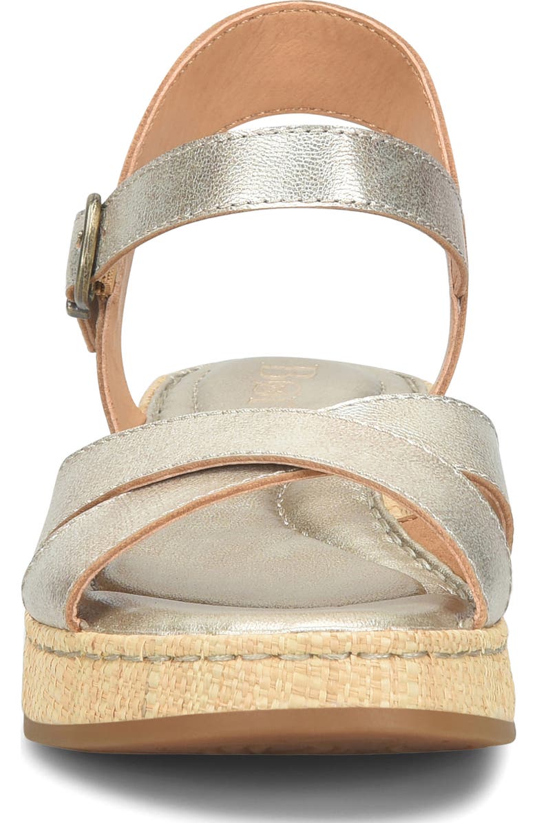 Børn Cannes Platform Sandal, Alternate, color, Light Gold Metallic