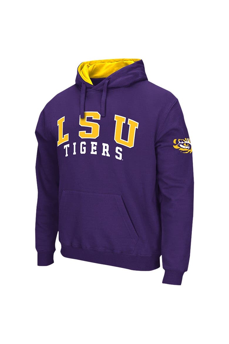Men's Colosseum Purple LSU Tigers Double Arch Pullover Hoodie, Alternate, color, Purple