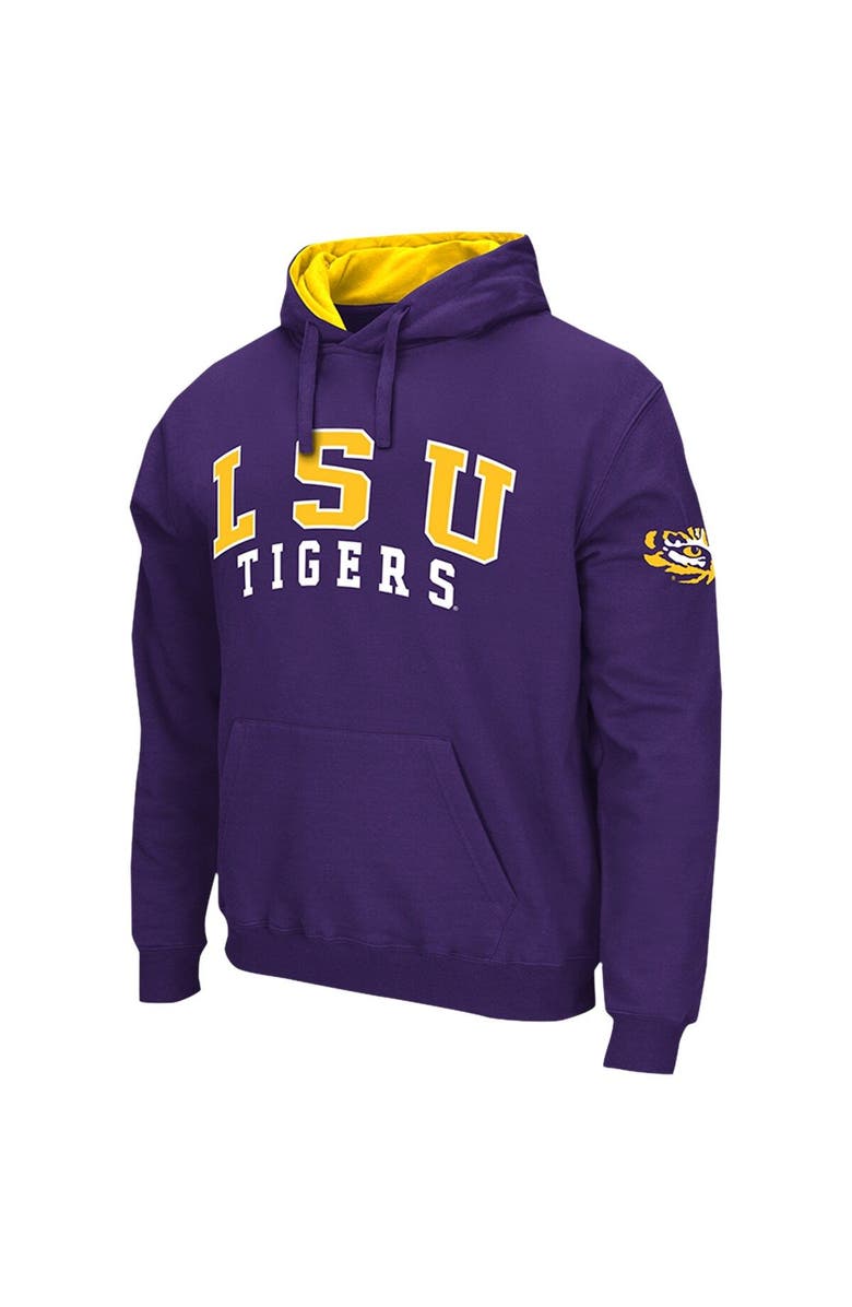 COLOSSEUM Men's Colosseum Purple LSU Tigers Double Arch Pullover Hoodie, Alternate, color, Purple